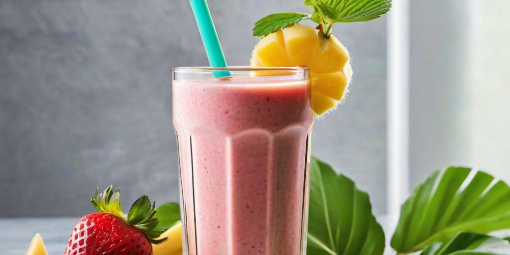 batido de fresa y plátano