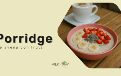 Porridge de avena con fruta fresca y semillas en casa o ven a recogerlo