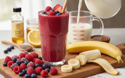 Smoothie de frutos rojos sin gluten: saludable y delicioso